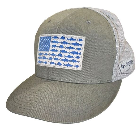 Columbia Other - Columbia PFG high crown original flexfit S/M flat brim Hat Cap